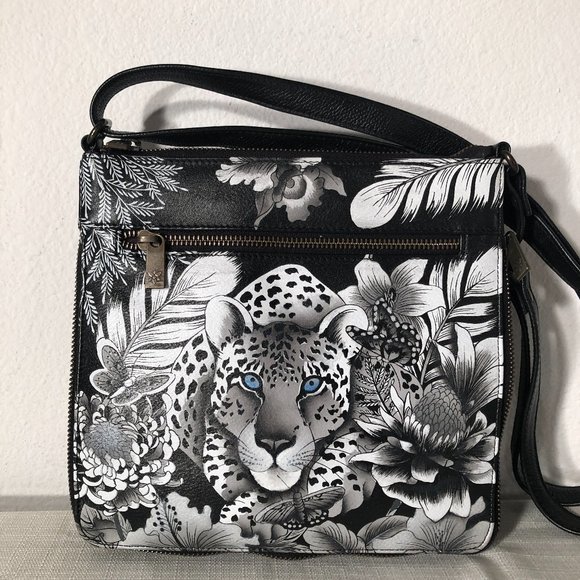 ANUSCHKA INDIA ,FOR 38 YEARS-$188-HAND PAINTED SOFT LEATHER ,TOOK 8 WEEKS